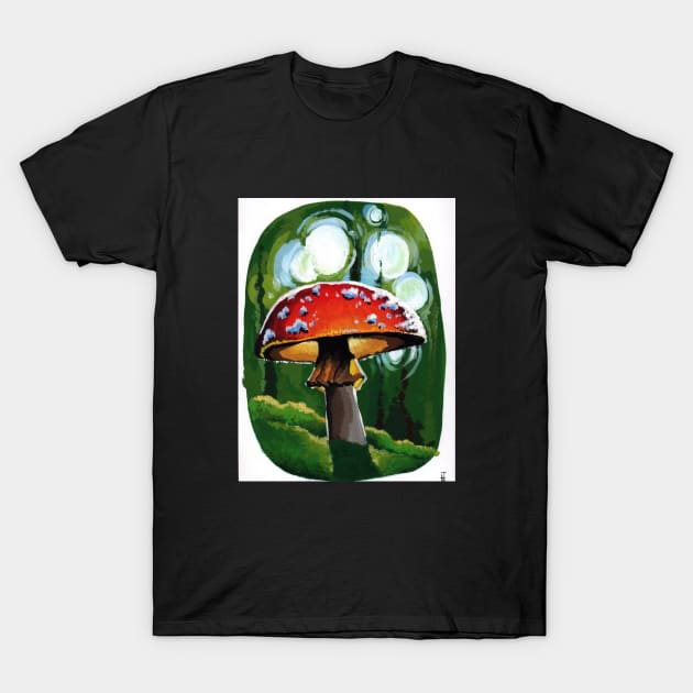 Mushroom T-Shirt by LJezierskiArt